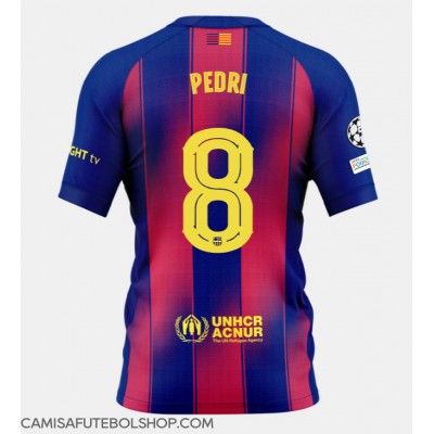 Camisa de time de futebol Barcelona Pedri Gonzalez #8 Replicas 1º Equipamento 2025-26 Manga Curta Camisa de time de futebol Barcelona Pedri Gonzalez #8 Replicas 1º Equipamento 2025-26 Manga Curta
